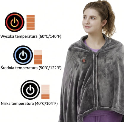 Kocusiowo™ – Elektryczny Koc z Kapturem do Noszenia